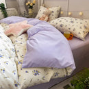 GobekUsa Pink Flowers Duvet Cover Set for Girls and Boys