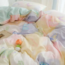 GobekUsa Pink Flowers Duvet Cover Set for Girls and Boys