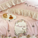 GobekUsa Flowers Lace Ruffles Princess Wedding Bedding Set 1000TC Egyptian Cotton Collection