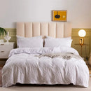 GobekUsa Geometric Cut Flowers Bedding Set: Queen King Size Duvet Cover Pillowcases