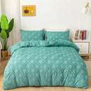 GobekUsa Geometric Cut Flowers Bedding Set: Queen King Size Duvet Cover Pillowcases