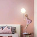 GobekUsa Pink Girl Wall Lamp for Princess Room Girls Room