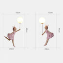 GobekUsa Pink Girl Wall Lamp for Princess Room Girls Room