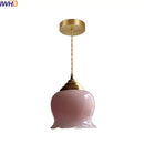 GobekUsa Glass Copper Led Pendant Light: Nordic Modern Loft Decor for Bedroom, Kitchen, Bar