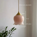 GobekUsa Glass Copper Led Pendant Light: Nordic Modern Loft Decor for Bedroom, Kitchen, Bar