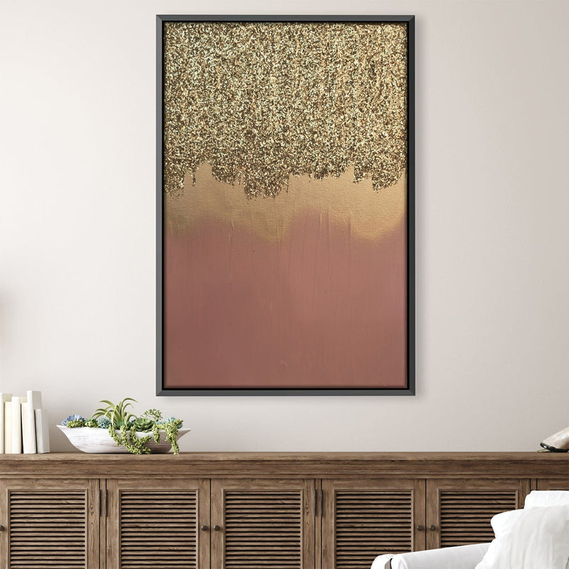 Pink Gold Shimmer Canvas