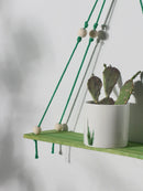 GobekUsa Pink/Green Wooden Wall Shelf for Kids Room
