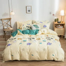 GobekUsa Cartoon Print Bedding Set - Queen/King Size Duvet Cover, Sheets, Pillowcases