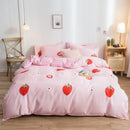 GobekUsa Cartoon Print Bedding Set - Queen/King Size Duvet Cover, Sheets, Pillowcases