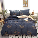 GobekUsa Cartoon Print Bedding Set - Queen/King Size Duvet Cover, Sheets, Pillowcases