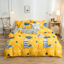 GobekUsa Cartoon Print Bedding Set - Queen/King Size Duvet Cover, Sheets, Pillowcases