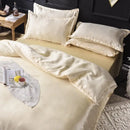 GobekUsa Ice Rayon Satin Bedding Set: Cooling, Soft, Summer Comfort for Twin-Double Bed