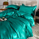 GobekUsa Ice Rayon Satin Bedding Set: Cooling, Soft, Summer Comfort for Twin-Double Bed