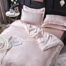 GobekUsa Ice Rayon Satin Bedding Set: Cooling, Soft, Summer Comfort for Twin-Double Bed