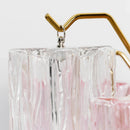 Pink Ice Star-Shaped Glass Tube Wall Light