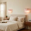 Pink Ice Star-Shaped Glass Tube Wall Light