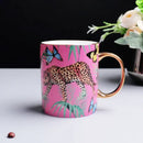 GobekUsa Jungle Animals Bone China Coffee Mug Set for Tea Lovers and Office Use