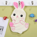 Pink lamb cartoon animal shape hand towel bathroom decor by Decorbites