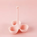 Pink & lavender silicone egg steamer tray kitchen boiler holder by Decorbites