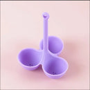 Pink & lavender silicone egg steamer tray kitchen boiler holder by Decorbites