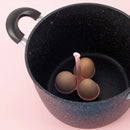 Pink & lavender silicone egg steamer tray kitchen boiler holder by Decorbites