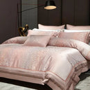 GobekUsa Leopard Print Jacquard 1000TC Egyptian Cotton Bedding Set