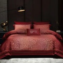 GobekUsa Leopard Print Jacquard 1000TC Egyptian Cotton Bedding Set