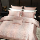 GobekUsa Leopard Print Jacquard 1000TC Egyptian Cotton Bedding Set