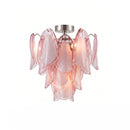 Pink Lotus Textured Glass Ceiling Lamp