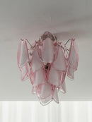 Pink Lotus Textured Glass Ceiling Lamp