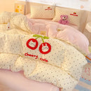 GobekUsa Cotton Bedding Set Cute Pattern Soft Comforter Single/Double Size Duvet Cover