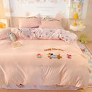 GobekUsa Cotton Bedding Set Cute Pattern Soft Comforter Single/Double Size Duvet Cover