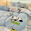 GobekUsa Cotton Bedding Set Cute Pattern Soft Comforter Single/Double Size Duvet Cover