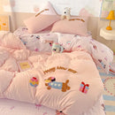 GobekUsa Cotton Bedding Set Cute Pattern Soft Comforter Single/Double Size Duvet Cover