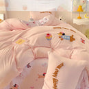 GobekUsa Cotton Bedding Set Cute Pattern Soft Comforter Single/Double Size Duvet Cover