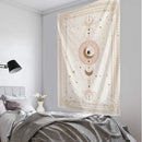 GobekUsa Pink Planet Tarot Tapestry Wall Hanging Psychedelic Witchcraft Mystic Hippie Tapiz Art Boho Home Decor