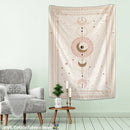GobekUsa Pink Planet Tarot Tapestry Wall Hanging Psychedelic Witchcraft Mystic Hippie Tapiz Art Boho Home Decor