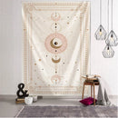 GobekUsa Pink Planet Tarot Tapestry Wall Hanging Psychedelic Witchcraft Mystic Hippie Tapiz Art Boho Home Decor