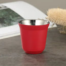 Pink red & green double wall espresso mugs kitchen set of 3 by Decorbites