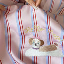 GobekUsa Cool Lyocell Fiber Striped Summer Blanket Set with Pillowcase