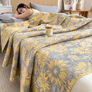 GobekUsa Cotton Towel Blanket, Rural Printed Thin Quilt - Luxury Breathable Bedspread