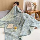 GobekUsa Cotton Towel Blanket, Rural Printed Thin Quilt - Luxury Breathable Bedspread
