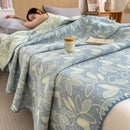GobekUsa Cotton Towel Blanket, Rural Printed Thin Quilt - Luxury Breathable Bedspread