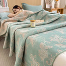 GobekUsa Cotton Towel Blanket, Rural Printed Thin Quilt - Luxury Breathable Bedspread