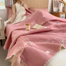 GobekUsa Cotton Towel Blanket, Rural Printed Thin Quilt - Luxury Breathable Bedspread