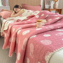GobekUsa Cotton Towel Blanket, Rural Printed Thin Quilt - Luxury Breathable Bedspread