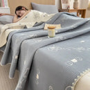 GobekUsa Cotton Towel Blanket, Rural Printed Thin Quilt - Luxury Breathable Bedspread