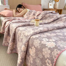 GobekUsa Cotton Towel Blanket, Rural Printed Thin Quilt - Luxury Breathable Bedspread
