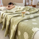 GobekUsa Cotton Towel Blanket, Rural Printed Thin Quilt - Luxury Breathable Bedspread