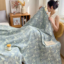 GobekUsa Cotton Towel Blanket, Rural Printed Thin Quilt - Luxury Breathable Bedspread
